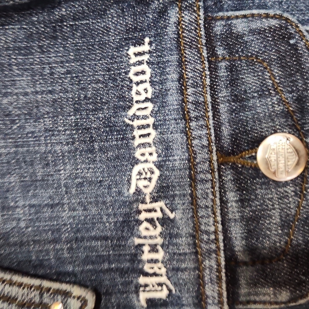 Harley Davidson denim jacket Womens Size Small - Picture 3 of 7